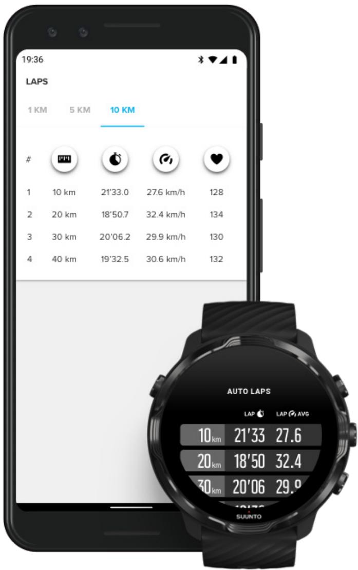 SUUNTO smartwatchz_black - Afficher les statistiques des tours après l'exercice - 1