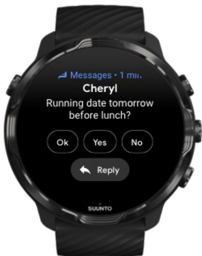 SUUNTO smartwatchz_black - Répondre à un message sur android - 1