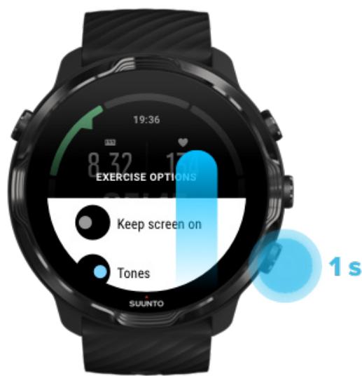 SUUNTO smartwatchz_black - Gérer le maintien de l'écran allumé durant l'exercice - 1