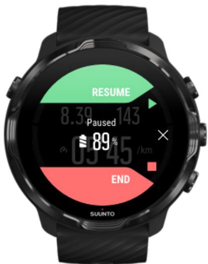 SUUNTO smartwatchz_black - Suspendre et reprendre un exercice - 2