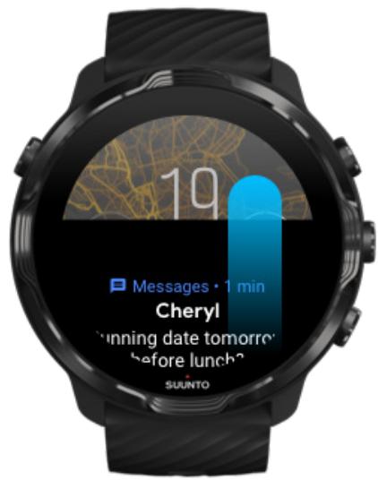 SUUNTO smartwatchz_black - Faire glisser l'écran vers le bas pour accéder rapidement aux fonctionnalités et raccourcis pratiques - 2