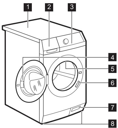 ELECTROLUX WE170P - Vue d'ensemble de l'appareil - 1