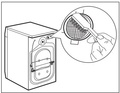 ELECTROLUX WE170P - Nettoyage des tuyaux d'arrivée d'eau et des filtres des vannes - 4
