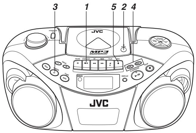 JVC RC-EX 30 GRIS - Enregistrement synchronisé avec la lecture d'un CD - 1