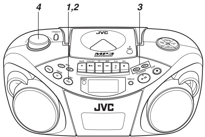 JVC RC-EX 30 GRIS - Réglage d'une station - 1