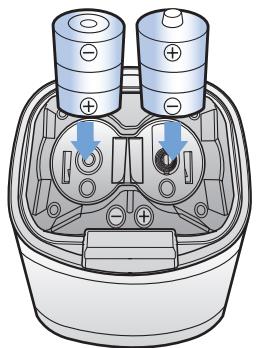 SAMSUNG SR20H9051U - Insertion des piles - 2