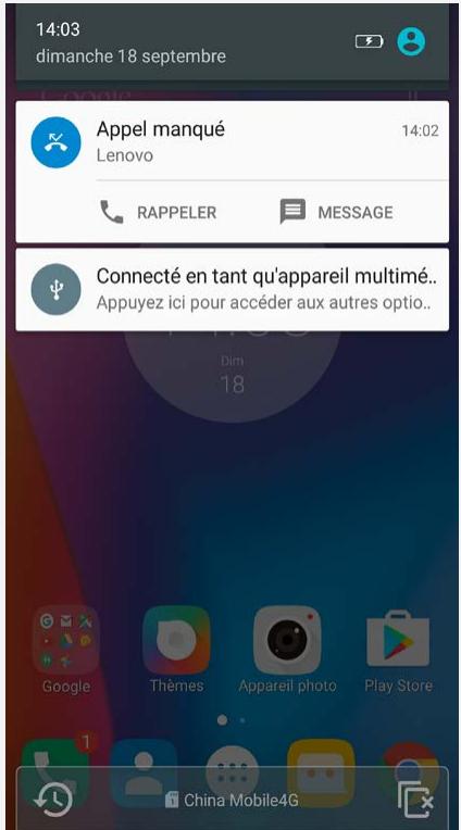 LENOVO PACK K6 - Notifications et réglages rapides - 1