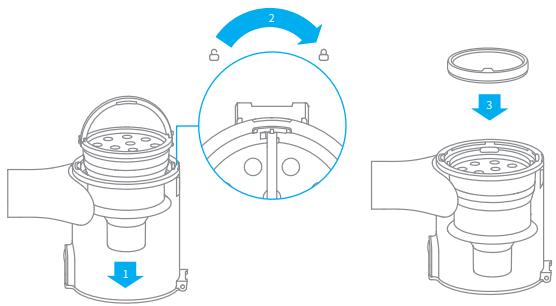 DREAME ASPIRATEURBALAIT30 - Installing the Dust Cup, Pre-Filter, and Cyclone Assembly - 1