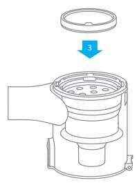 DREAME ASPIRATEURBALAIT30 - Installazione della Tazza di Polvere, del Prefiltero e del Gruppo Cicclone - 2