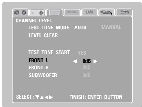 DENON DM51DVSC - Ajustement du niveau des canaux - 5