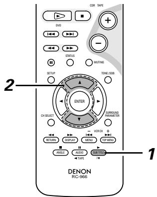 DENON DM51DVSC - Changer la langue des sous-titres (fonction sous-titres multiples) - 2