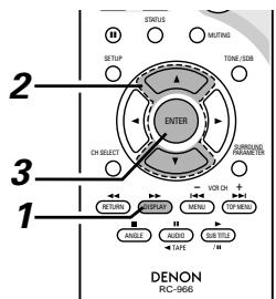 DENON DM51DVSC - Fonctionnement en utilisant l'osd des informations concernant le disque - 3