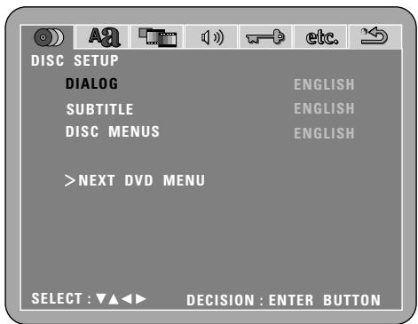 DENON DM51DVSC - Changer les reglages par default (DVD) - 11