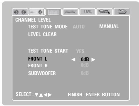 DENON DM51DVSC - Ajustement du niveau des canaux - 3