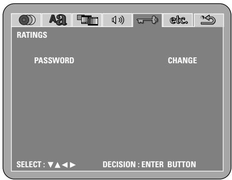 DENON DM51DVSC - Lorsque "password CHANGE" est sélectionné - 1