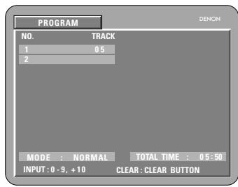 DENON DM51DVSC - Exemple: pour programmer les pistes 5 et 12 - 1