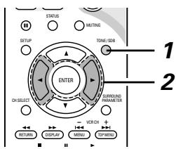 DENON DM51DVSC - Réglage de la qualité du son (TONE/SDB) - 2