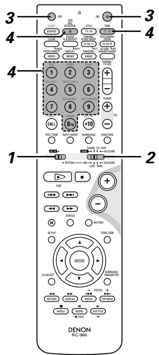 DENON DM51DVSC - Mémoires préréglées des télévisions et lecteurs vidéo - 1