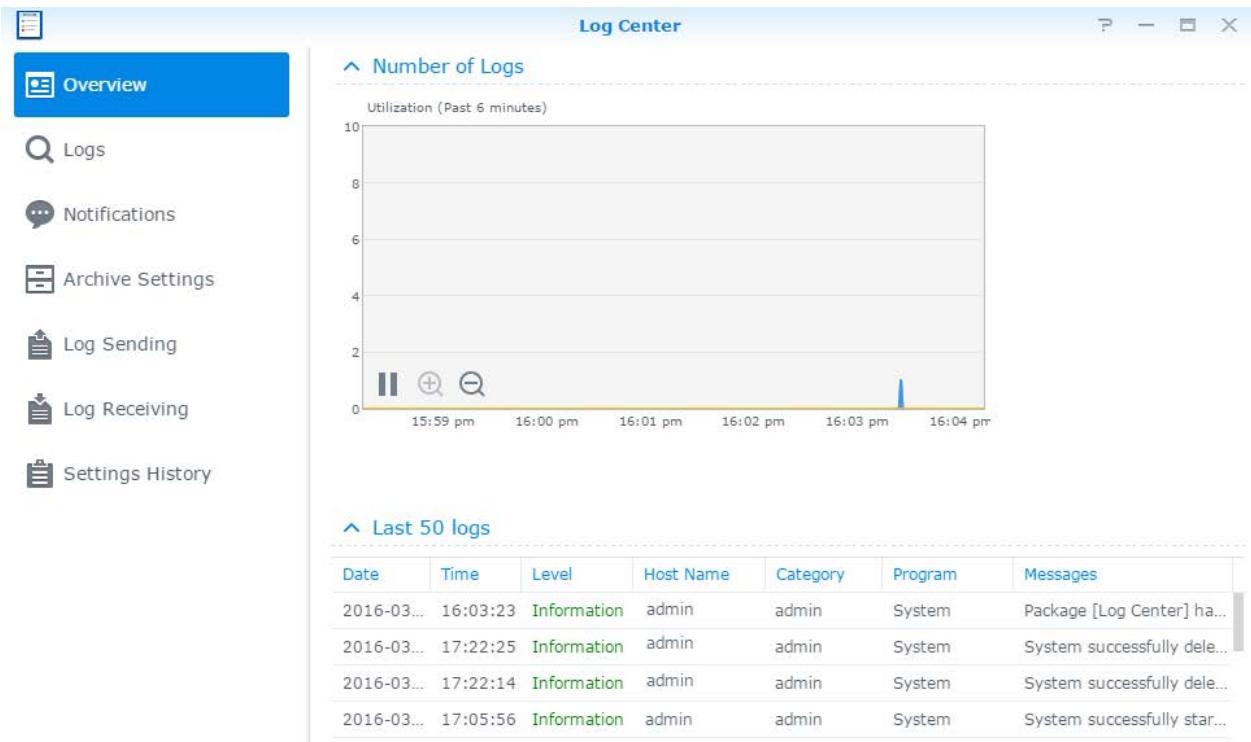 SYNOLOGY DS418play - Afficher les journaux système - 1