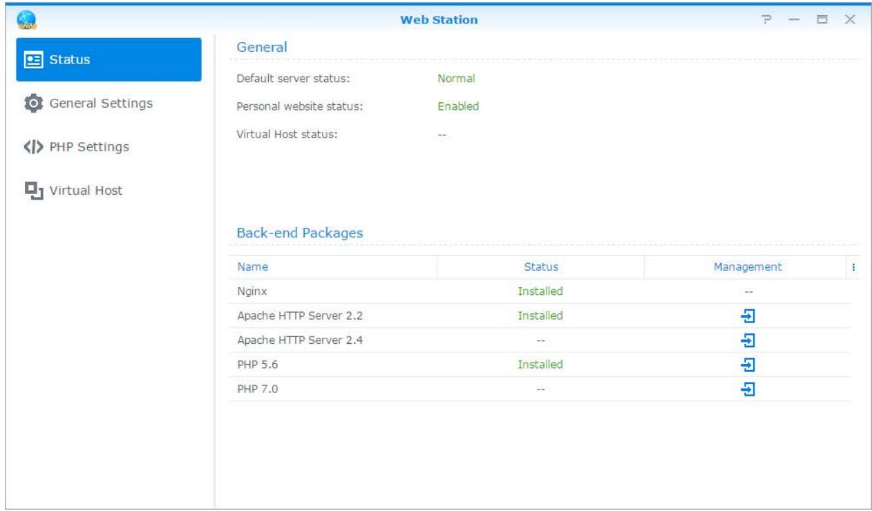 SYNOLOGY DS418play - Utilisation de web station pour héberger des sites web - 1