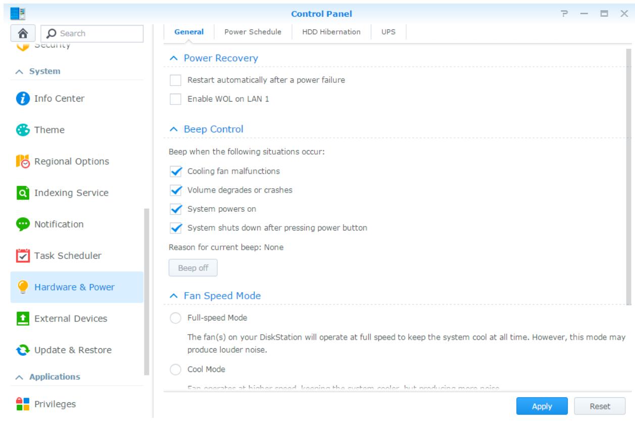 SYNOLOGY DS418play - Utilisation des fonctionnalités d'économie d'énergie - 1