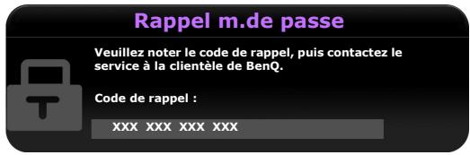 BENQ TH585 - Procédure de rappel de mot de passe - 2