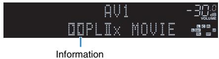 PNI RXA3050 TITANE - Appuyez sur INFO. - 2