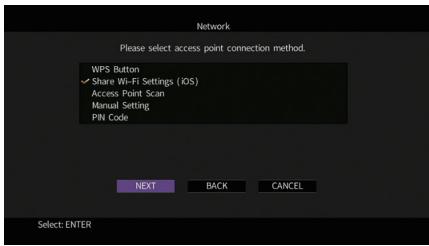 PNI RXA3050 TITANE - Réglage de partage de l'appareil ios - 4