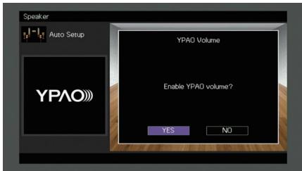 PNI RXA3050 TITANE - Utilisez les touches de curseur ( / ) pour sélectionner « OUI » ou « NON » pour activer/désactiver volume YPAO et appuyez sur ENTER. - 1