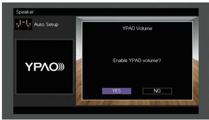 PNI RXA3050 TITANE - Utilisez les touches de curseur ( / ) pour sélectionner « OUI » ou « NON » pour activer/désactiver volume YPAO et appuyez sur ENTER. - 1
