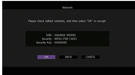 PNI RXA3050 TITANE - Utilisez les touches de curseur ( / ) pour sélectionner « OK » puis appuyez sur ENTER pour enregistrer le réglage. - 1