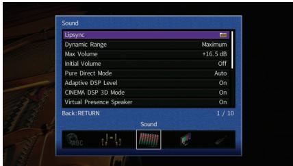PNI RXA3050 TITANE - Configuration des diverses fonctions (menu réglage) - 2