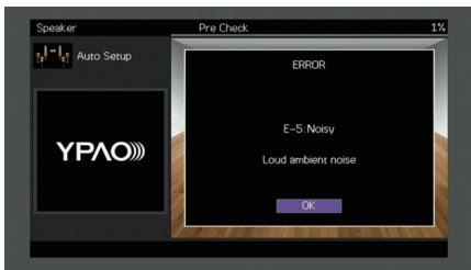 PNI RXA3050 TITANE - Messages d'erreur - 1