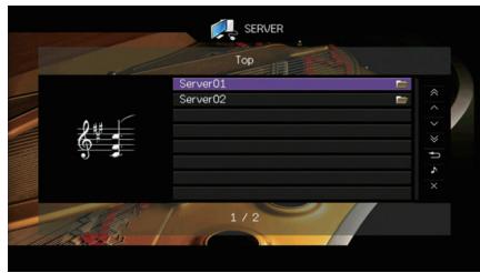 PNI RXA3050 TITANE - Appuyez à plusieurs reprises sur NET pour sélectionner « SERVER » comme source d'entrée. - 1