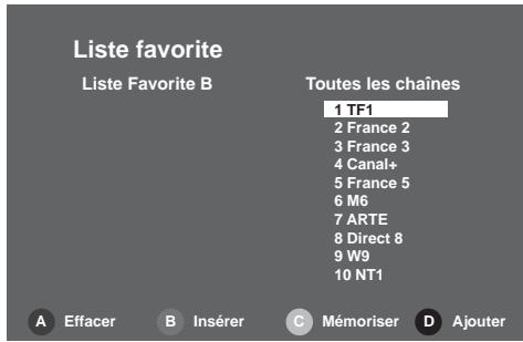 SAGEM ISD-91HD - Installation de la liste des chaînes favorites - 2