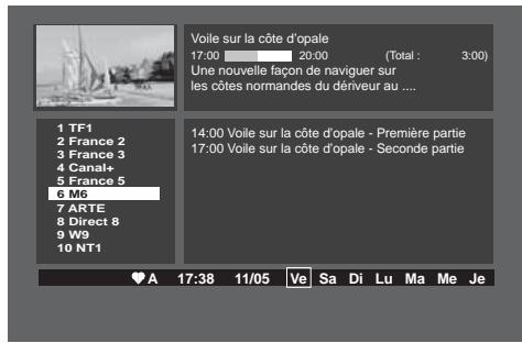 SAGEM ISD-91HD - Guide électronique des programmes - 1