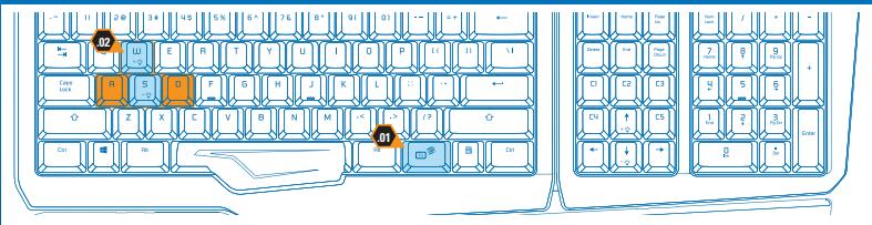 MAD CATZ STRIRE T.E WHITE - MAIN KEY Brightness : helligkeit DER haupttastatur :: luminosite du clavier principal - 5