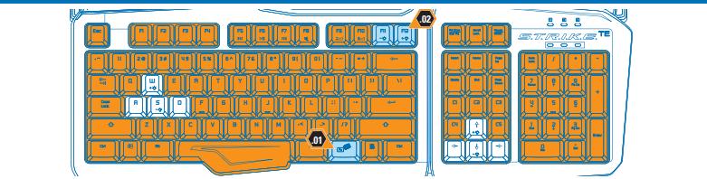 MAD CATZ STRIRE T.E WHITE - MAIN KEY Brightness : helligkeit DER haupttastatur :: luminosite du clavier principal - 2