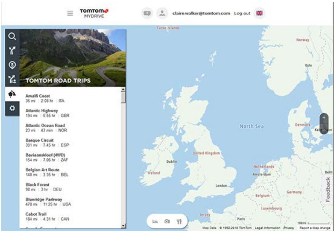 TOMTOM GPSGOESSENTIAL5 - Envoyer un parcours à votre tomtom GO essential à partir de la collection road trips - 1