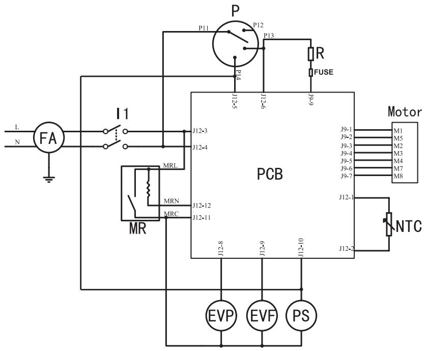 HAIER HWC-C1470TVEME-F - Diagramme électrique - 1