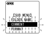 OLYMPUS DS2 - Assignnation de commentaires de fichier (COMMENT) - 2