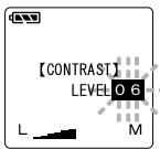 OLYMPUS DS2 - Réglage du contraste de l'écran ACL (CONTRAST) - 3