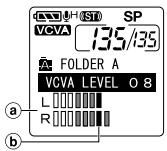 OLYMPUS DS2 - Appuyez sur la touche FF ou REW pour régler le niveau sonore de la pause pendant l'enregistrement. - 1