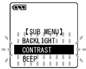 OLYMPUS DS2 - Réglage du contraste de l'écran ACL (CONTRAST) - 2