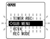 OLYMPUS DS2 - Réglage du menu principal - 2