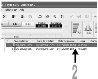 OLYMPUS DS2 - Sélectionnez le fichier vocal. - 2