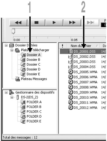 OLYMPUS DS2 - Téléchargez le fichier vocal. - 1