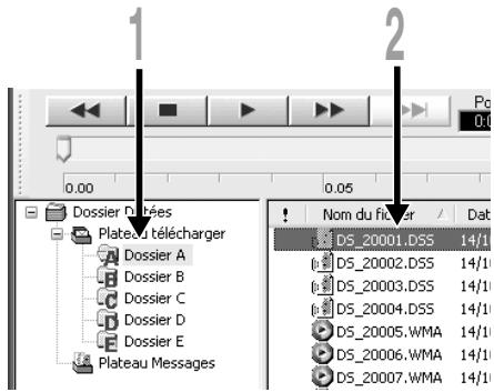 OLYMPUS DS2 - Lire le fichier vocal. - 1