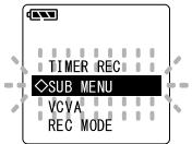 OLYMPUS DS2 - Réglage du menu secondaire - 2