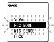 OLYMPUS DS2 - Réglage du menu principal - 1